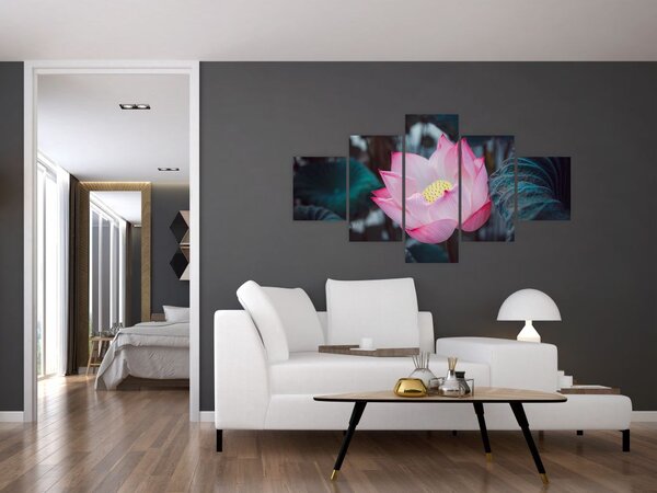 Obraz różowego kwiatu (125x70 cm)