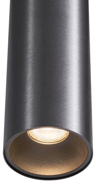 Nowoczesna lampa wisząca Tubo, kolor ciemnoszary, oprawka GU10, 50 mm