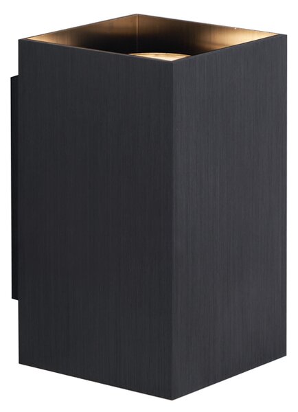 Nowoczesny kinkiet w kolorze metalu pistoletowego, kwadratowy, 2-punktowy GU10 50mm - Sandy
