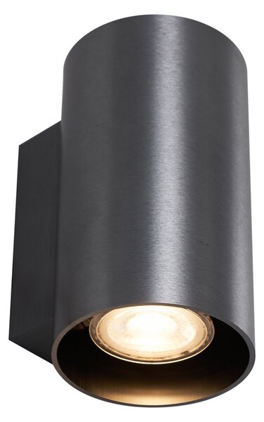 Nowoczesna lampa ścienna, okrągła, 2-punktowa, GU10, 50 mm, kolor ciemnoszary - Sandy