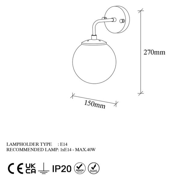 Kinkiet w kolorze złota Horn – Opviq lights