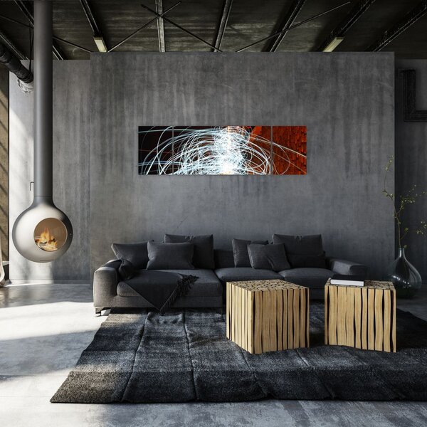 Obraz fal świetlnych (170x50 cm)