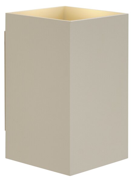 Nowoczesna lampa ścienna beżowa GU10 50 mm kwadratowa 2-punktowa - Sandy