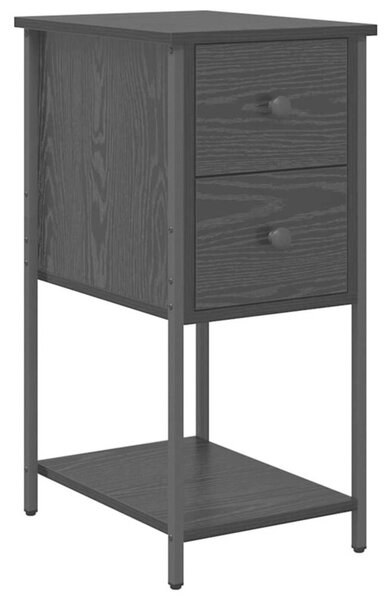 Szafka nocna czarny dÄ b 32 x 42 x 70 cm materiaÅ drewnopochodny