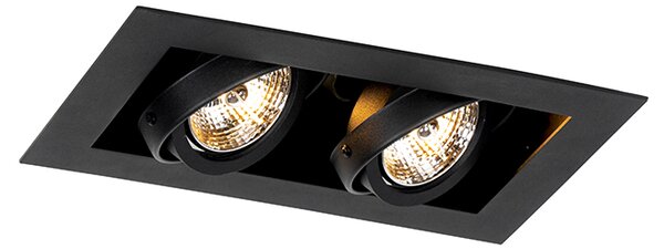 Inteligentny reflektor wpuszczany czarny 2-punktowy regulowany z 2 Wifi GU10 70mm - Oneon 70