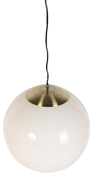Inteligentna skandynawska lampa wisząca złota z opalowym szkłem 50 cm z WiFi A60 - Ball 50