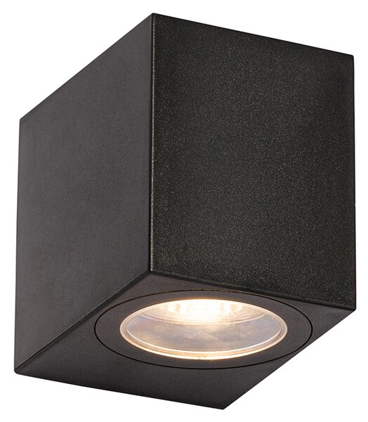 Inteligentna lampa ścienna zewnętrzna czarna IP65 z Wifi GU10 50mm - Baleno