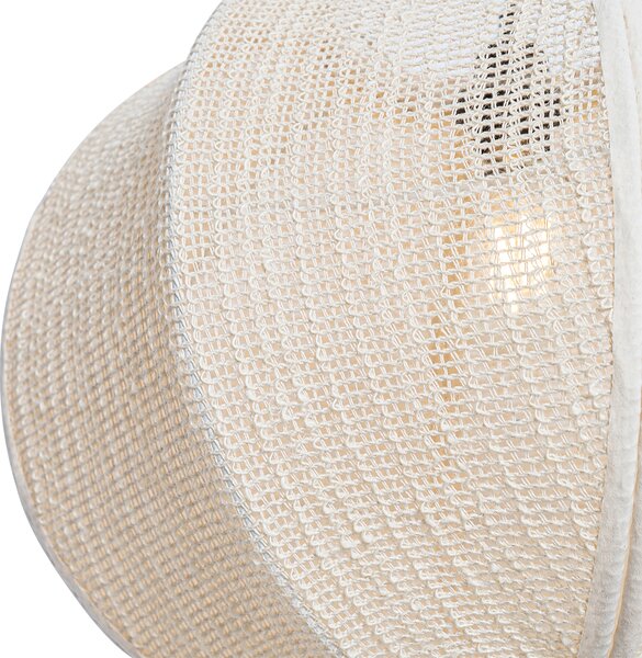 Inteligentna lampa wisząca z naturalnej tkaniny 48 cm z Wifi G95 - Rob