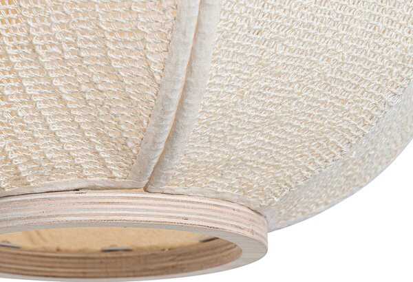 Inteligentna lampa wisząca z naturalnej tkaniny 48 cm z Wifi G95 - Rob
