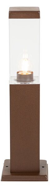 Nowoczesna lampa ogrodowa stojąca brązowa rdza 45 cm - Malios