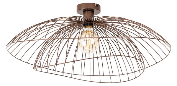 Inteligentna lampa sufitowa brązowa z podwójnym kloszem 45 cm z WiFi G95 - Pua