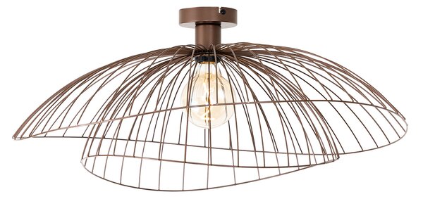 Inteligentna lampa sufitowa brązowa z podwójnym kloszem 45 cm z WiFi G95 - Pua