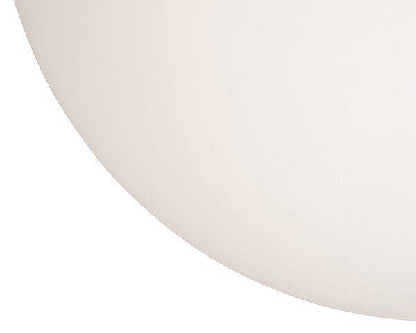 Inteligentna skandynawska lampa wisząca srebrna z opalowym szkłem 50 cm z WiFi A60 - Ball 50