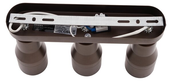 Okrągły reflektor sufitowy w kolorze ciemnego brązu GU10 50 mm 3-punktowy - Stanley