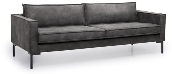 Ciemnoszara sofa ze sztucznej skóry Scandic Rate
