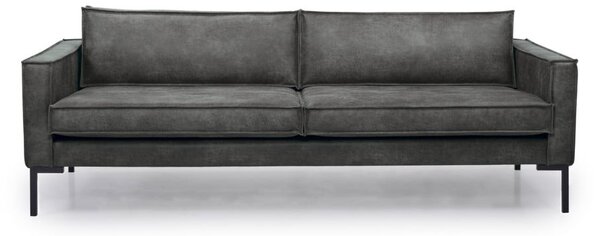 Ciemnoszara sofa ze sztucznej skóry Scandic Rate
