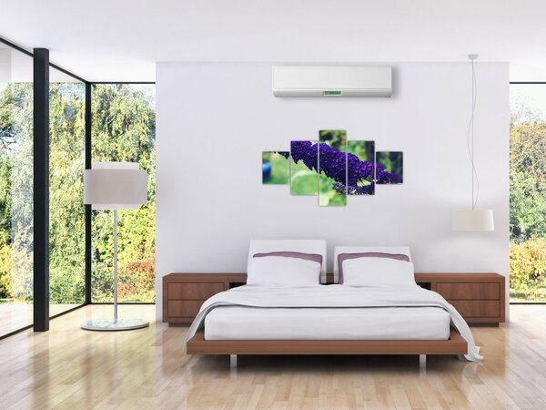 Obraz niebieskiego kwiatu (125x70 cm)