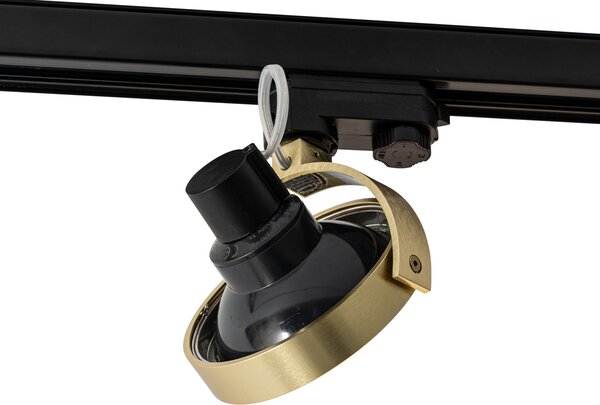 Nowoczesny 3-fazowy reflektor szynowy złoty - Master 111 Honey
