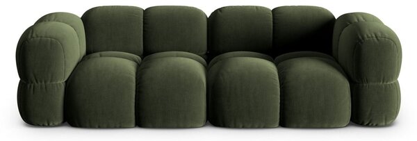Zielona aksamitna sofa 250 cm Loretto – Cosmopolitan Design