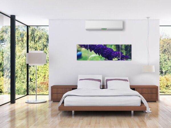 Obraz niebieskiego kwiatu (170x50 cm)