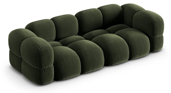 Zielona aksamitna sofa 250 cm Loretto – Cosmopolitan Design