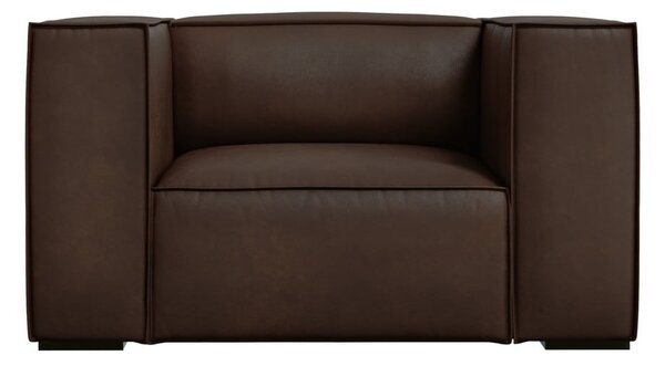 Ciemnobrązowy skórzany fotel Madame – Windsor & Co Sofas