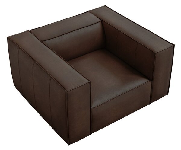 Ciemnobrązowy skórzany fotel Madame – Windsor & Co Sofas