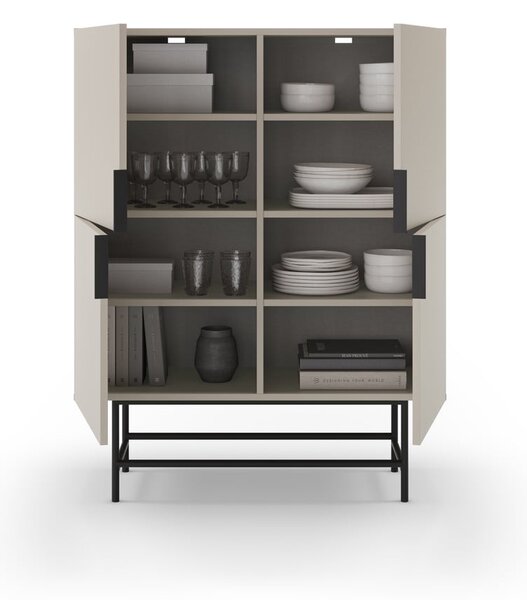 Kremowa szafka 100x128 cm Eldia – Marckeric