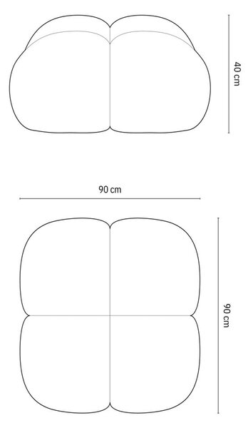 Beżowy podnóżek Loretto – Cosmopolitan Design