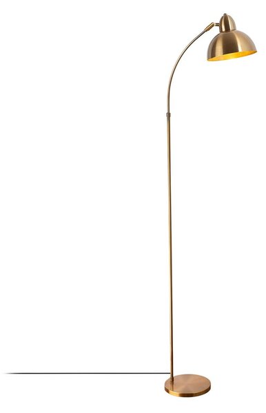Lampa stojąca w kolorze mosiądzu z metalowym kloszem (wysokość 162 cm) Marzeo – Opviq lights