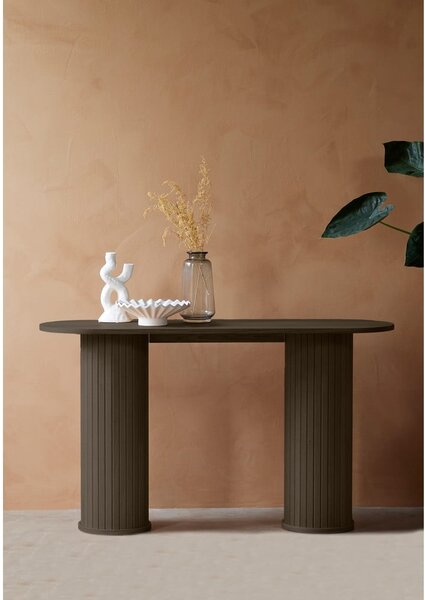 Brązowa konsola 40x130 cm Nola – Unique Furniture