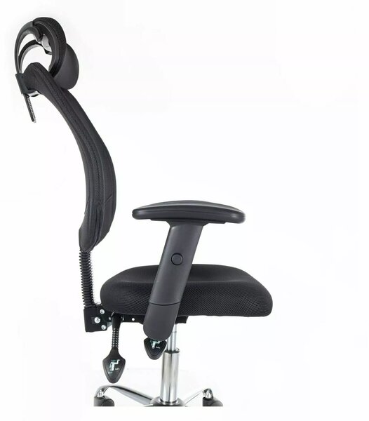Czarny fotel biurowy FLEXISEAT Q-118RC