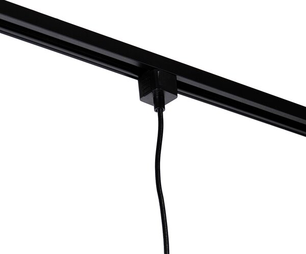 Nowoczesny system oświetlenia szynowego z 5 lampami wiszącymi czarny 1-fazowy - Iconic Cavalux