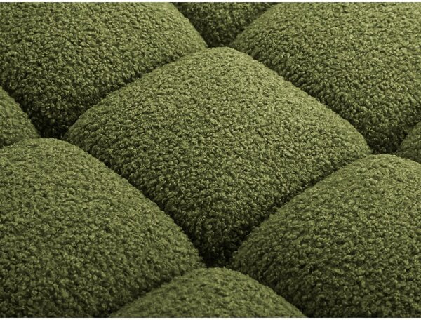 Zielony narożnik modułowy z materiału bouclé (lewostronny) Bellis – Micadoni Home