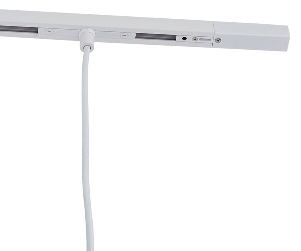 Nowoczesny system szynowy Slimline Keno z 3 białymi lampami wiszącymi 1-fazowy