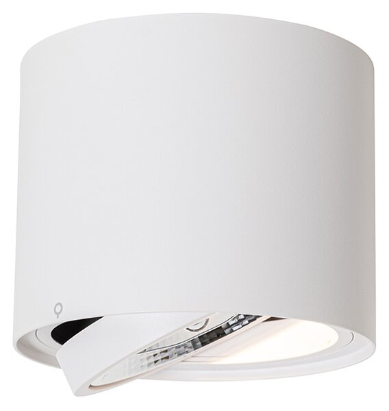 Inteligentny reflektor sufitowy biały, obrotowy i uchylny z Wi-Fi GU10 111 mm – Rondoo Up
