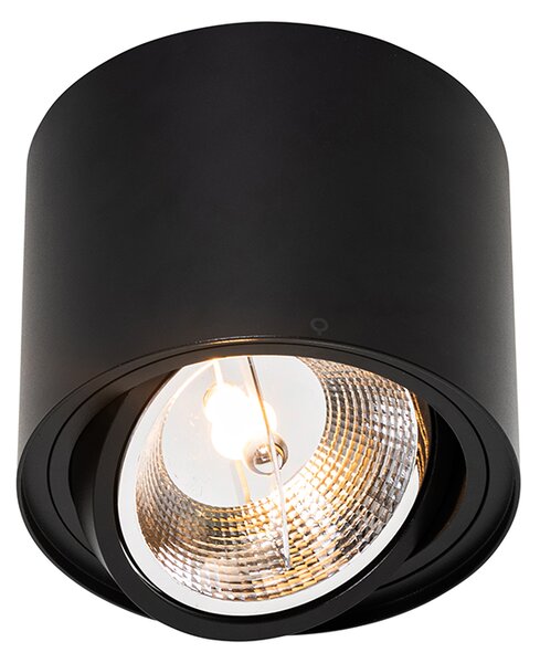 Inteligentny reflektor sufitowy czarny regulowany z Wifi GU10 111mm - Rondoo Up