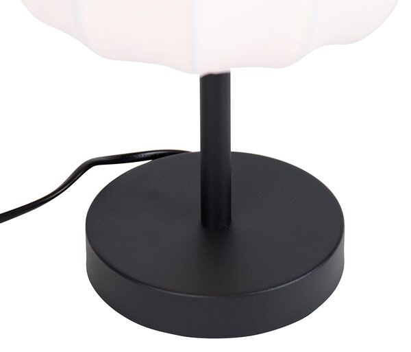 Lampa stołowa Japandi czarna z białym - Madleine