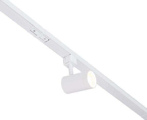 1-fazowy system szynowy z 3 reflektorami i lampami wiszącymi w kolorze białym - Cavalux Jeana