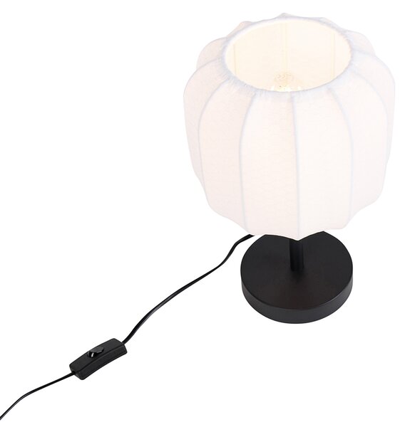 Lampa stołowa Japandi czarna z białym - Madleine