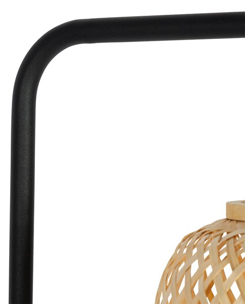 Inteligentna lampa podłogowa bambusowa z WiFi ST64 - Yvonne