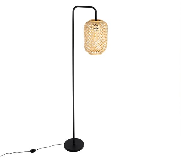Inteligentna lampa podłogowa bambusowa z WiFi ST64 - Yvonne