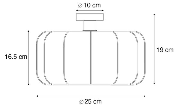 Lampa sufitowa Japandi biała 25 cm - Madleine