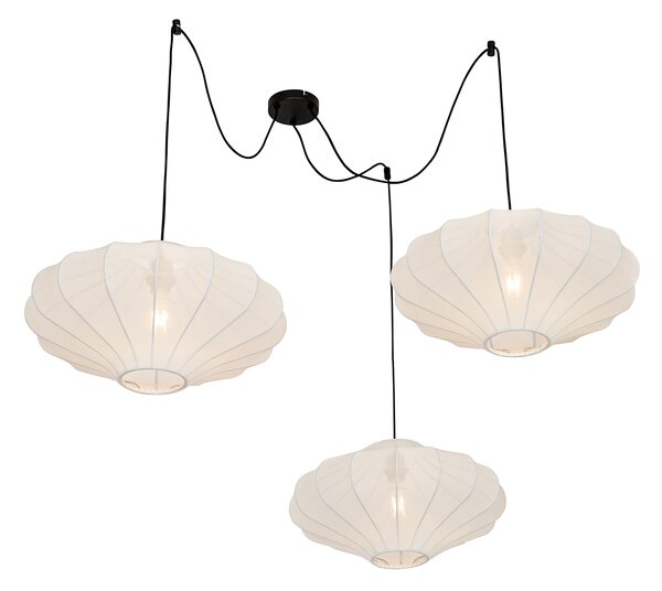 Inteligentna lampa wisząca biała 50 cm 3-źródła światła z 3 Wifi G95 - Plu