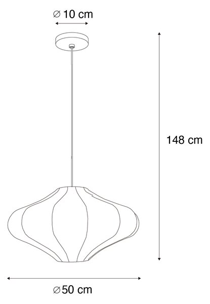 Inteligentna Lampa Wisząca Biała 50cm z Wifi ST64 - Plu