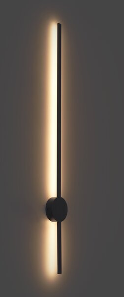 Nowoczesny kinkiet czarny 100 cm z LED - Clockwise