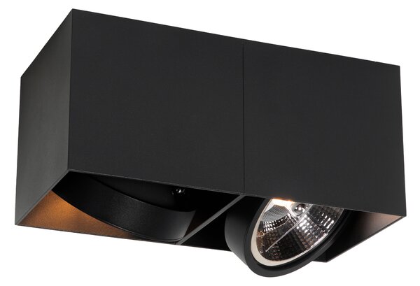 Inteligentny reflektor czarny prostokątny 2-punktowy z 2 Wifi GU10 111mm - Box