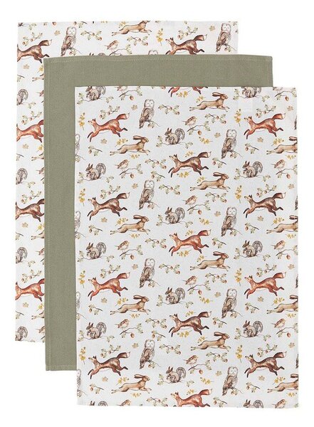 Bawełniane ścierki zestaw 3 szt. 45x65 cm Forest Fable – Cooksmart ®
