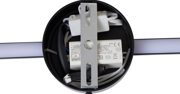 Nowoczesny kinkiet czarny 100 cm z LED - Clockwise