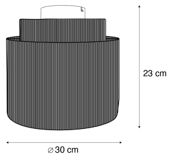 Lampa sufitowa Japandi brązowa z liną - Smille
